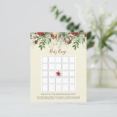 Papier Berries d'hiver | Baby shower Bingo Game Card (Debout devant)