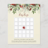 Papier Berries d'hiver | Baby shower Bingo Game Card (Devant)