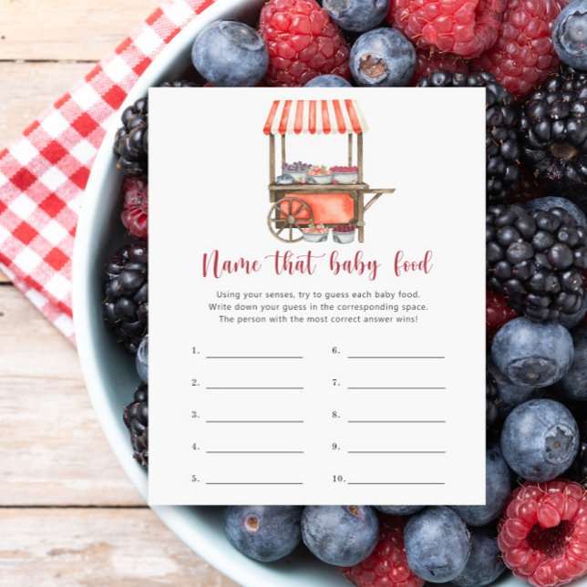 Papier Berry - Donnez un nom à ce bébé Jeu de douche alim (Créateur téléchargé)