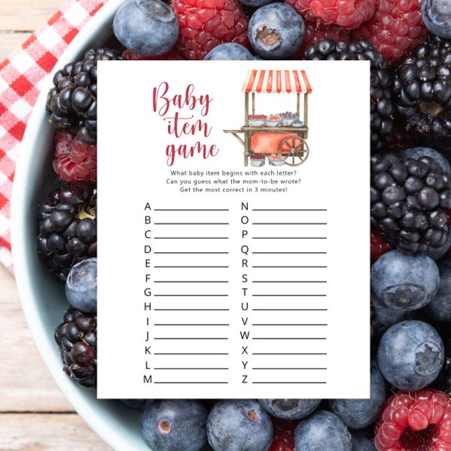 Papier Berry - Jeu d'article pour bébé. Jeu de Baby Showe (Créateur téléchargé)