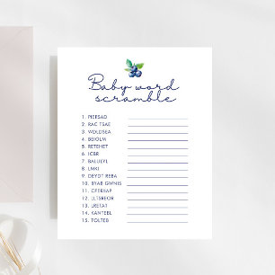 Papier Berry Sweet Baby shower Baby Word Scramble Jeu