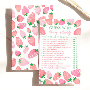 Papier Berry Sweet Devine Qui Baby shower Jeu