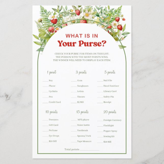 Papier Berry Sweet Strawberry Qu'est-ce qu'il y a dans vo (Devant)