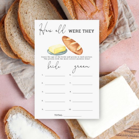 Papier Beurre et pain. Quel âge avaient-ils à jouer à la