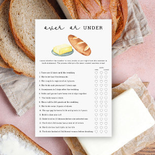 Papier Beurre - Jeu de baby shower mariage au-dessus ou e