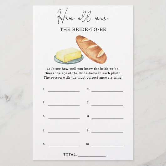 Papier Beurre - Quel âge avait la mariée pour être (Devant)