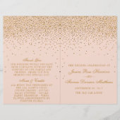 Papier Bi-fold Mariage de Confetti Rose & Or (Devant)