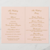 Papier Bi-fold Mariage de Confetti Rose & Or (Dos)