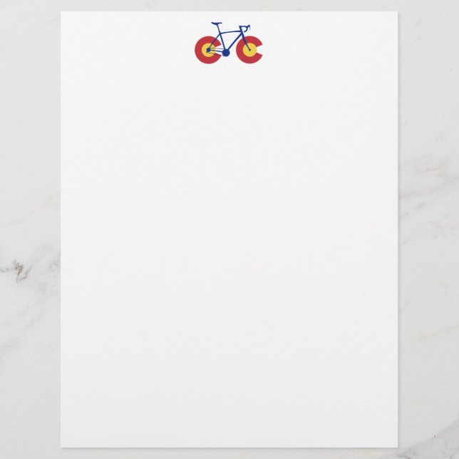 Papier Bicyclette Drapeau du Colorado (Devant)