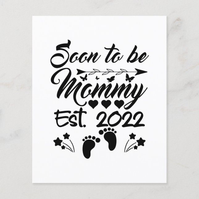 Papier Bientôt être maman 2022 Fête des Mères première fo (Devant)