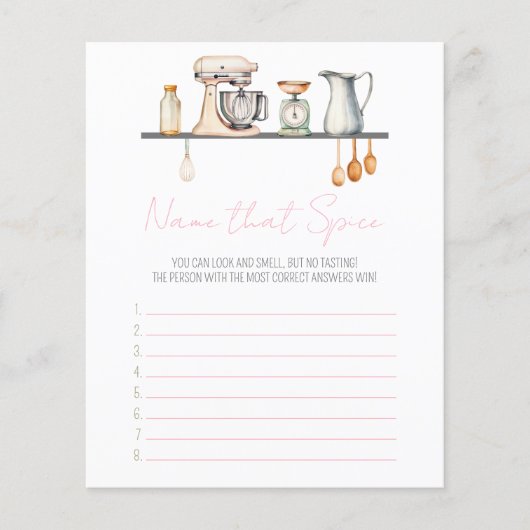 Papier Bientôt Whisked Away ! Nom du jeu d'épices (Devant)