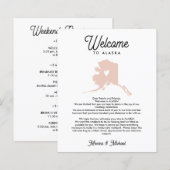 Papier Bienvenue à ALASKA | Lettre & Itinéraire TOUTE COU (Devant / Derrière)