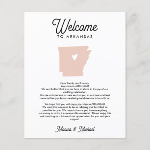Papier Bienvenue à ARKANSAS Lettre & Itinéraire N'IMPORTE