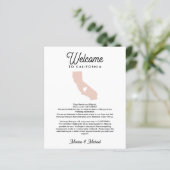 Papier Bienvenue à CALIFORNIA Lettre & Itinéraire TOUTE C (Debout devant)