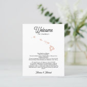 Papier Bienvenue à HAWAII Lettre & Itinéraire N'IMPORTE Q (Debout devant)