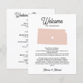 Papier Bienvenue à KANSAS Lettre & Itinéraire N'IMPORTE Q (Devant / Derrière)