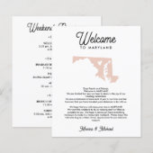 Papier Bienvenue à MARYLAND Lettre & Itinéraire N'IMPORTE (Devant / Derrière)
