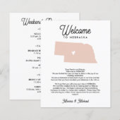 Papier Bienvenue à NEBRASKA Lettre & Itinéraire N'IMPORTE (Devant / Derrière)