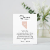 Papier Bienvenue à NEVADA Lettre & Itinéraire N'IMPORTE Q (Debout devant)