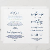 Papier Bienvenue à notre cérémonie Mariage (Devant / Derrière)