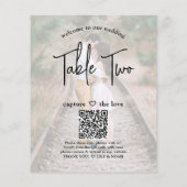 Papier Bienvenue au mariage 2 Photos & QR Code du site Nu (Dos)