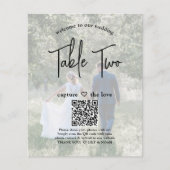 Papier Bienvenue au mariage 2 Photos & QR Code du site Nu (Devant)
