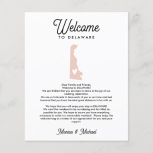 Papier Bienvenue dans DELAWARE Lettre & Itinéraire N'IMPO