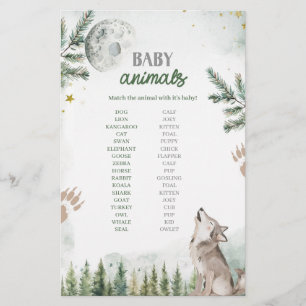 Papier Bienvenue dans le pack Forest Wolf Baby Animals Ga