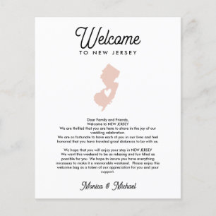 Papier Bienvenue dans NOUVELLE Lettre JERSEY & Itinéraire
