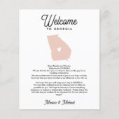 Papier Bienvenue en GÉORGIE Lettre & Itinéraire N'IMPORTE (Devant)