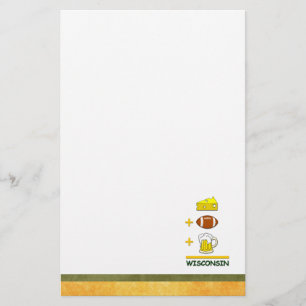 Papier Bière de football au fromage Wisconsin