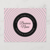 Papier Bijou de remerciement en pierre de strass rose (Dos)