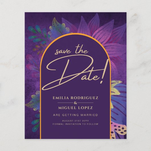 Papier Bijoux Tones Plum Purple Berry Mariage or (Devant)