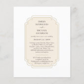 Papier Bilingue Espagnol Boda Mariage Budget (Dos)