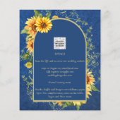 Papier Bilingüe Rústico Azul Amarillo Girasoles Boda (Dos)