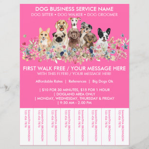 Papier Billet à budget pour promeneur de chien de races r