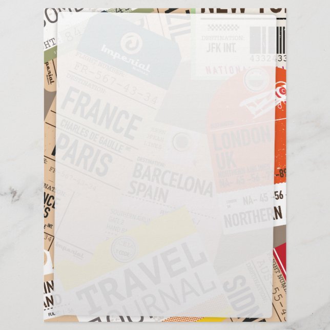 Papier Billets de voyage vintage (Devant)