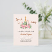 Papier Bimeau brunch rose floral Poudre nuptiale invitati (Debout devant)