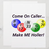 Papier Bingo ! Allez Caller, fais-MOI Holler ! (Devant / Derrière)