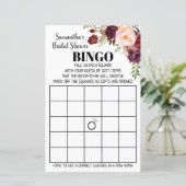 Papier Bingo anglais espagnol jeu de douche nuptiale mars (Debout devant)