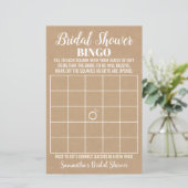 Papier Bingo anglais espagnol rustique jeu de douche nupt (Debout devant)