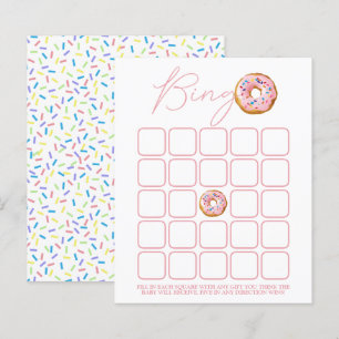Papier Bingo Baby Shower Beignet Poudré
