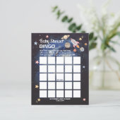 Papier Bingo Baby Shower Fusée Planètes Espace Garçon (Debout devant)