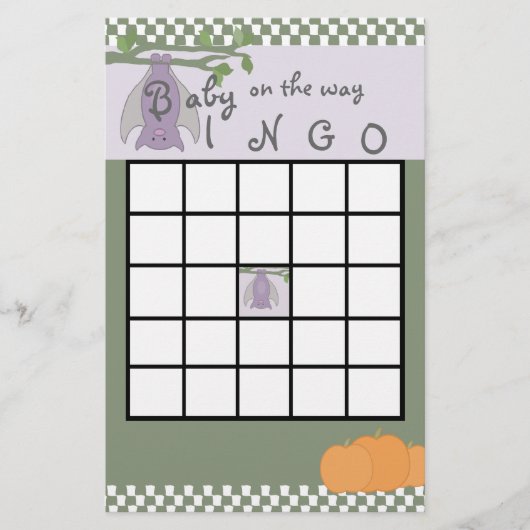 Papier Bingo Baby shower Halloween (Devant)