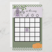 Papier Bingo Baby shower Halloween (Devant / Derrière)