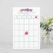 Papier Bingo bébé Baby shower succulent (Debout devant)