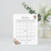 Papier Bingo bébé | Jeu de Baby shower de fées enchantées (Debout devant)