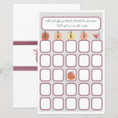 Papier Bingo bébé petit Citrouille (Devant / Derrière)