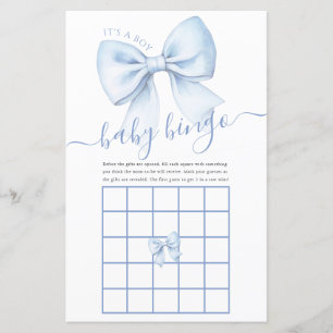 Papier Bingo Bébé Ruban Bleu C'est un Garçon Jeu de Baby