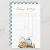 Papier Bingo Bébé - Rustique Automne Baby shower Automne (Devant / Derrière)
